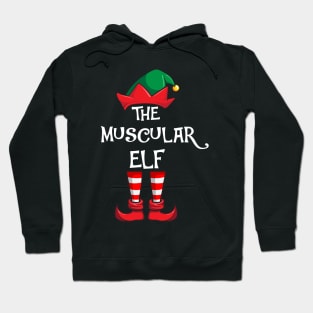 Muscular Elf Matching Family Christmas Workout Hoodie